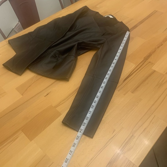 Max Studio vegan leather dark brown chocolate jacket size M - Picture 12 of 13